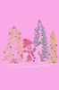 Snowman in Trees - Medium Pink Women's T-shirt