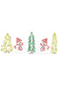 Two Snowmen in Trees - White Women's T-shirt