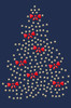 Gold Christmas Tree with Red Bows - Navy Women's T-shirt