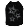 Three Stars - Clear Rhinestones dog tank for large and small dogs.