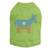 Patriotic Donkey rhinestone dog tank for large and small dogs.