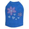 Pink & Purple Flowers  dog tank for large and small dogs.