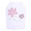 Pink & Purple Flowers  dog tank for large and small dogs.