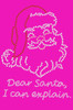 Santa Face - "I Can Explain" - Hot Pink Bandana