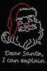 Santa Face - "I Can Explain" - Black Bandana