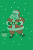 Santa with Snowflakes - Kelly Green Bandana