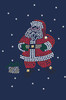 Santa with Snowflakes - Navy Bandana