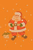 Santa with Snowflakes - Orange Bandana