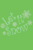 Let it Snow - Lime Green Bandana