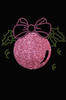 Pink Glitter Ornament - Black Bandana