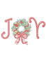 Joy Christmas Wreath - White Bandana