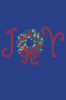 Joy Christmas Wreath - Royal Blue Bandana