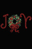 Joy Christmas Wreath - Black Bandana