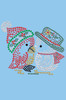 Christmas Birds - Light Blue Bandana