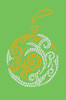 Gold & Silver Christmas Ornament - Lime Green Bandana