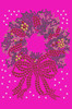 Christmas Wreath - Hot Pink Bandana