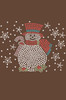 Snowman with Snowflakes - Brown Bandana