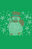 Snowman with Snowflakes - Kelly Green Bandana