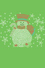Snowman with Snowflakes - Lime Green Bandana