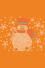 Snowman with Snowflakes - Orange Bandana