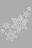 Rhinestone Snowflakes - Gray Bandana