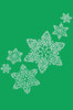 Rhinestone Snowflakes - Kelly Green Bandana