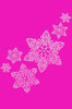 Rhinestone Snowflakes - Hot Pink Bandana