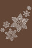 Rhinestone Snowflakes - Brown Bandana