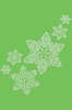 Rhinestone Snowflakes - Lime Green Bandana