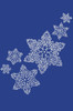 Rhinestone Snowflakes - Royal Blue Bandana