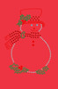 Snowman Outline - Red Bandana