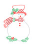 Snowman Outline - White Bandana