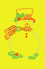 Snowman Outline - Yellow Bandana