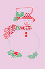 Snowman Outline - Light Pink Bandana