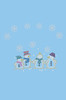 Snowman Family - Light Blue Bandana