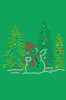 Snowman in Trees - Kelly Green Bandana