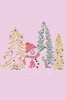 Snowman in Trees - Light Pink Bandana