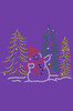 Snowman in Trees - Purple Bandana