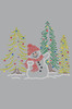 Snowman in Trees - Gray Bandana