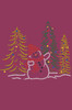 Snowman in Trees - Burgundy Bandana