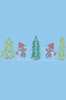 Two Snowmen in Trees - Light Blue Bandana