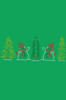 Two Snowmen in Trees - Kelly Green Bandana