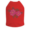 Magenta Flowers dog tank for large and small dogs.