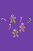 Gingerbread Men & Candy Canes - Purple Bandana