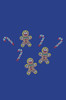 Gingerbread Men & Candy Canes - Royal Blue Bandana