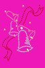 Nailhead Christmas Bells - Hot Pink Bandana