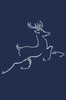 Nailhead Reindeer - Navy Bandana