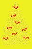 Gold Christmas Tree with Red Bows - Yellow Bandana