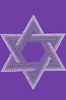 Star of David Crystal and Gray (Large) - Bandanna