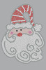 Santa Face with Swirls in Beard - Gray Bandana